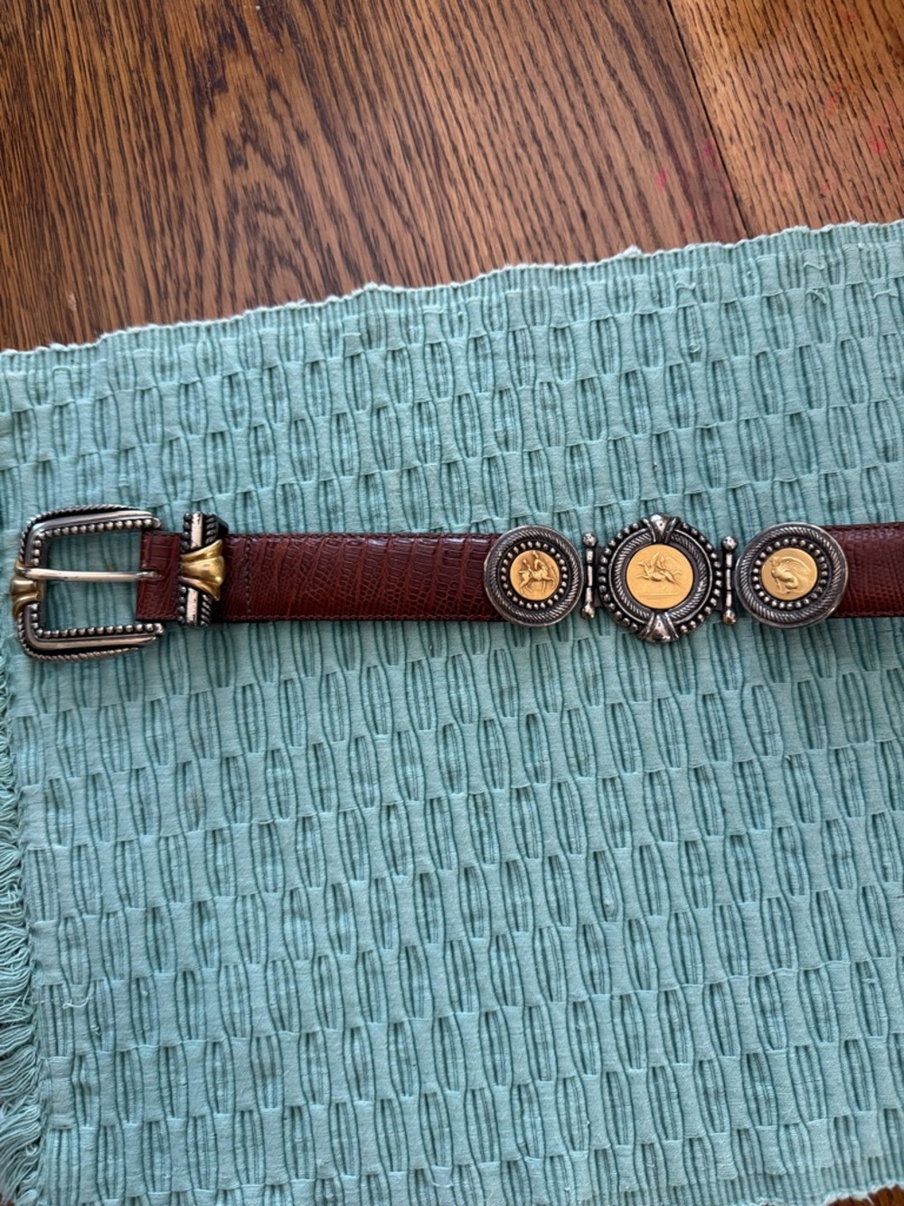Vintage Rare Brighton Museum Collection Leather Belt With Roman Coins Size M - Picture 7 of 9